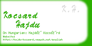 kocsard hajdu business card